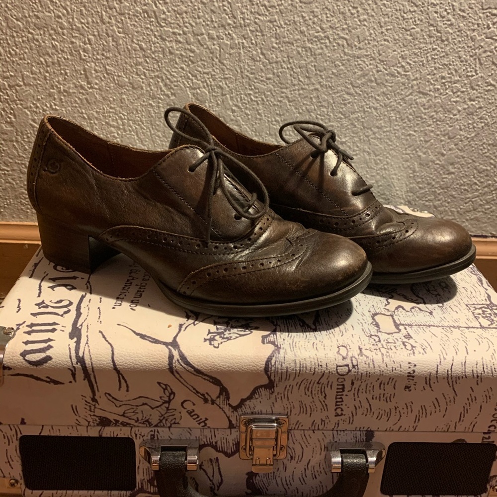 Vintage Dark Brown Leather booties